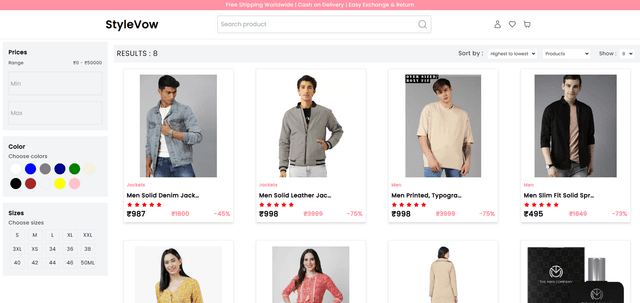 StyleVow Ecommerce Platform